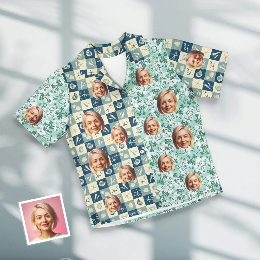 Custom Face Short Sleeve Pajamas Personalised Photo Pajama Women Men Sleepwear