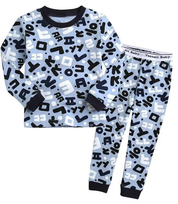 Hangul Korean Blue Long Sleeve Pajama