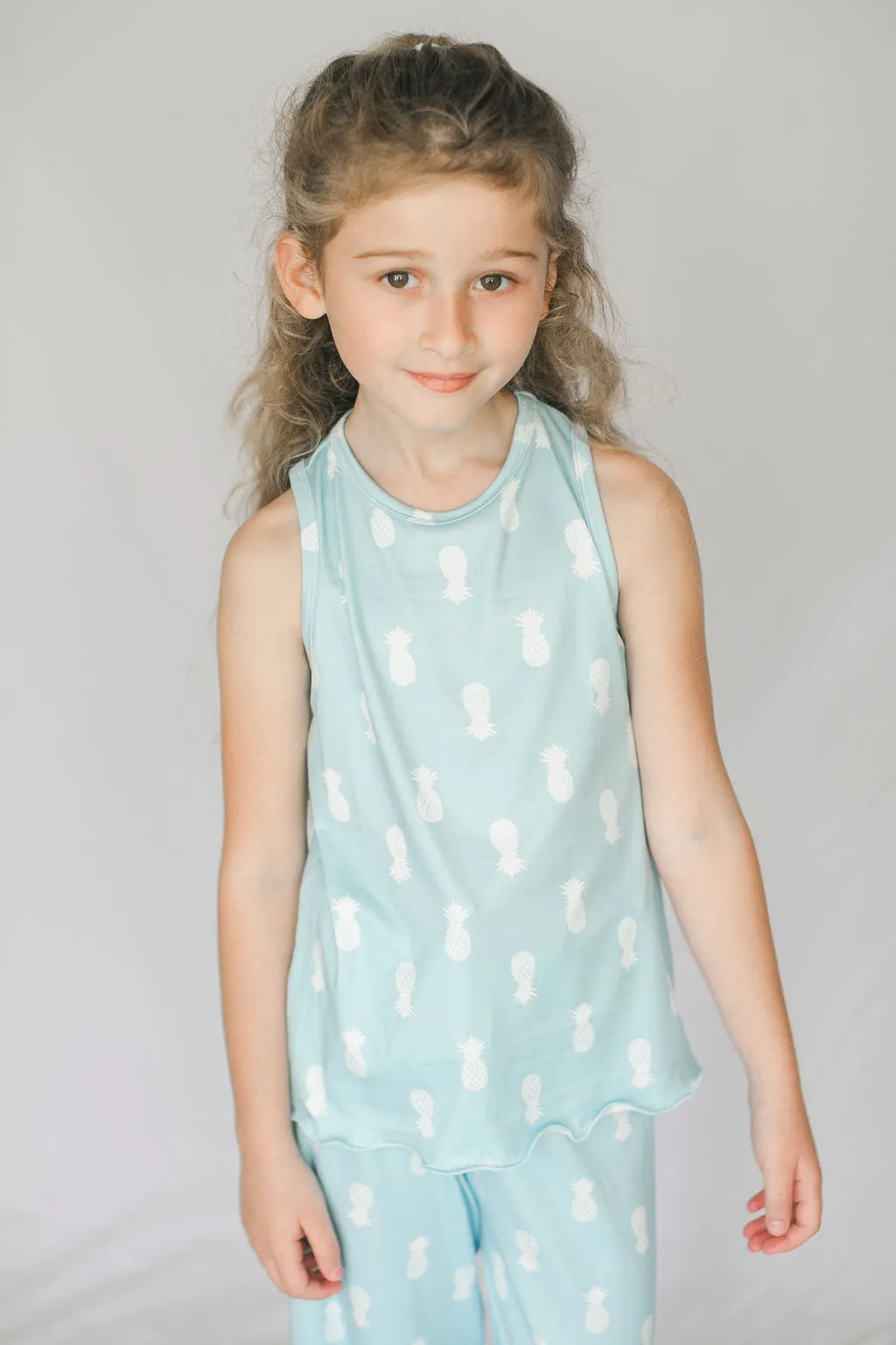 Kids Cozy Pineapple Pajama Pants Set