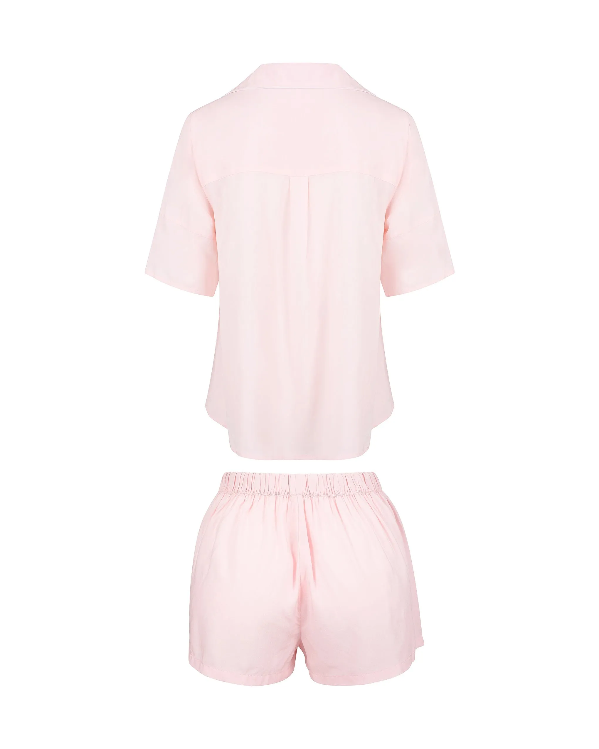 Marla Eco Viscose Short Pajama Set Pale Pink