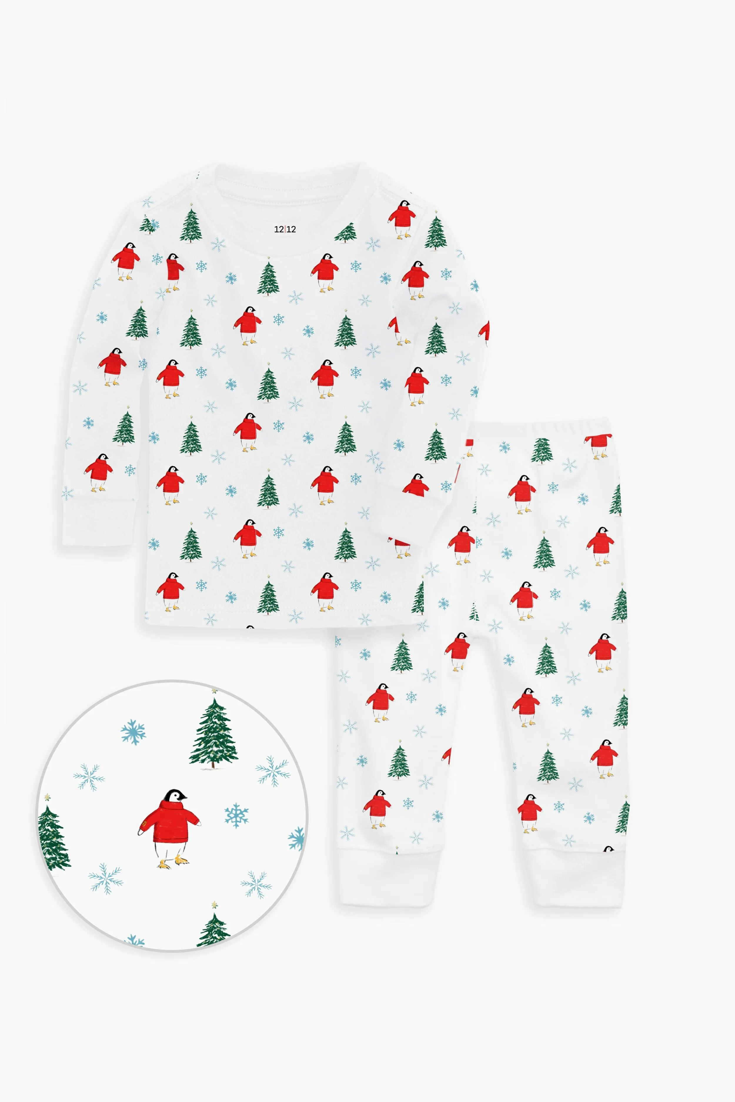 Penguin Wonderland Organic Long Sleeve Pajama Set