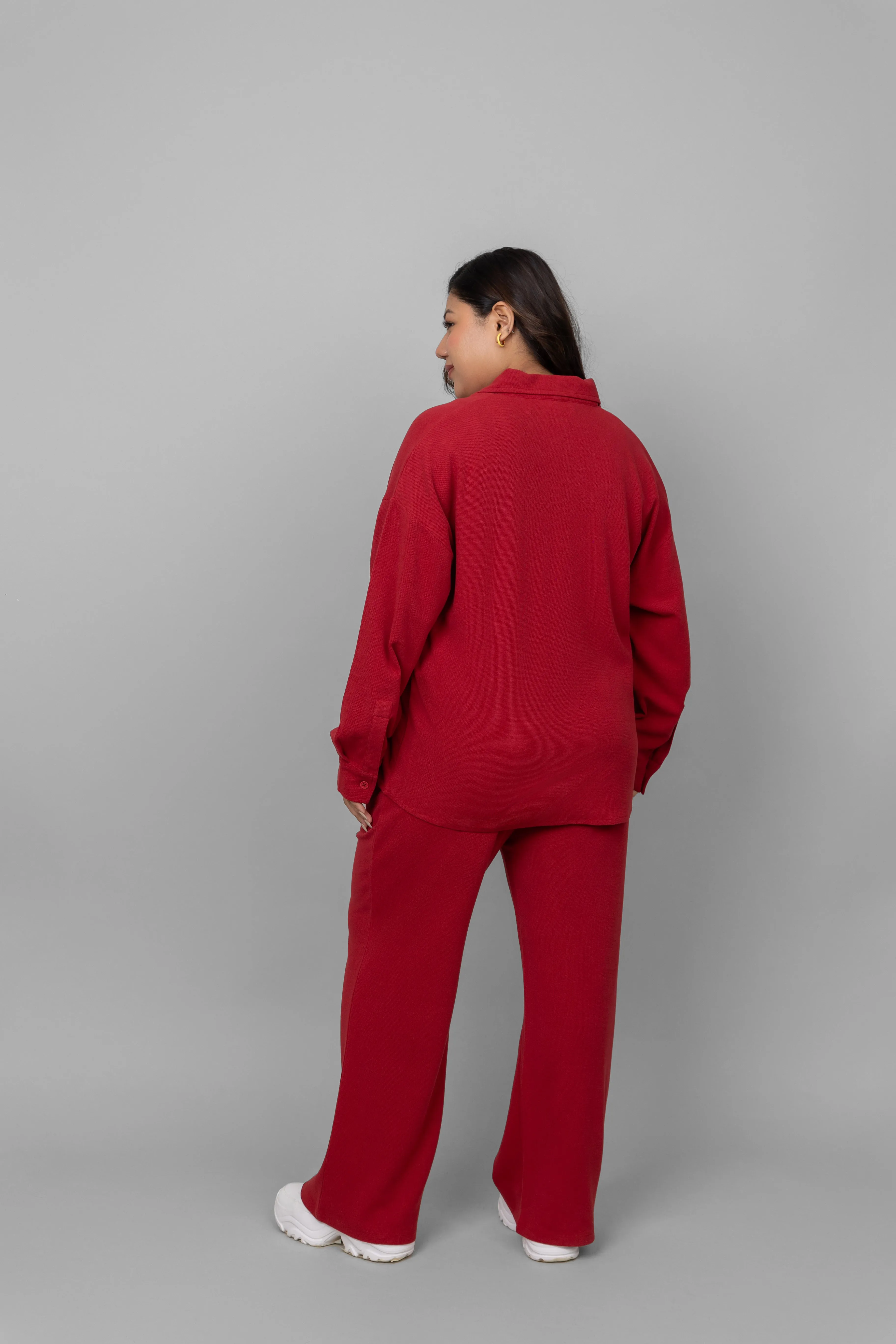 Red Mini Waffle Pajama Set