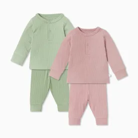 Ribbed Pajama Set 2 Pack